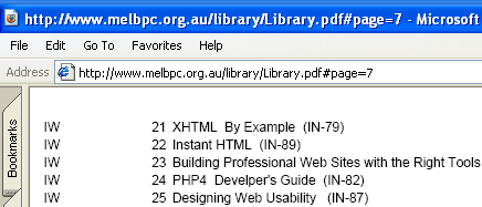 image of the Melb PC User Group Library listing file