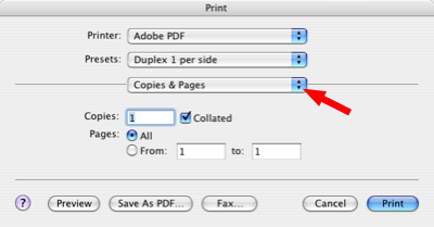 Image of the Firefox Print dialog box