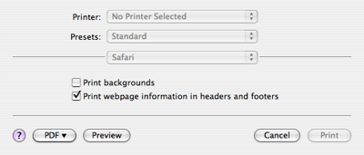 Image of the Firefox Print dialog box
